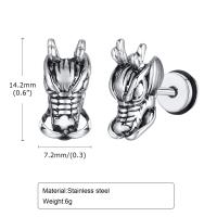 ราคา สัตว์เหล็กกล้าไร้สนิมฮิปโปโปเตมัส Vnox ต่างหูตุ้มหูผู้ชายเด็กผู้ชายก๊อกน้ำแมงป่องด้วงกริชกุหลาบงูเครื่องประดับต่างหูสำหรับคนแพ้ง่ายที่ละเอียดอ่อน (21005170006)