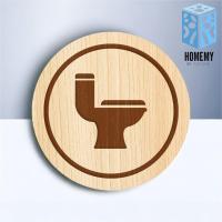 ราคา Homemy ป้ายชักโครก ป้ายห้องน้ำ แบบที่ 1 Flush Toilet งานไม้แท้ ยิงสลักเลเซอร์คมชัดสวยงาม wood laser wooden minimal ตกแต่งร้าน รับทำป้าย รับแกะสลักเลเซอร์ (20818112659)