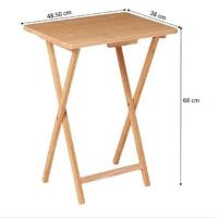 ราคา โต๊ะพับไม้ยางพารา ไม้จริง สีธรรมชาติ (10153308708)