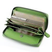 ราคา 2023กระเป๋าสตางค์หรูหราหนังสัตว์แท้ใหม่ผู้ถือบัตร RFID ผู้หญิงยาวมีซิปกระเป๋ากระเป๋าสตางค์ความจุมากสตรีกระเป๋าสีส้มปิดสีขาว (19532587070)