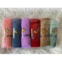 ราคา ผ้าเช็ดผม ผ้าเช็ดหน้า ขนเป็ด ลายริ้ว สีพิ้น6ผืน คละสี ผ้าเช็ดหน้า 35x75 ซม ราคาถูก แพคละ 6ผืน คละสี (14604198277)