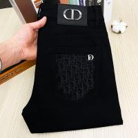 ราคา กางเกงยีนส์ผ้าบางขายาวมีรูของผู้ชาย3D สีควันบุหรี่เป็นรูกลวงแบบลำลองเทรนด์สีเทาควันกางเกงทรงบางยืดหยุ่น (19791812002)