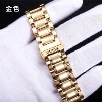 ราคา hot style guess stainless steel watch strap Gales chain solid model 20mm men and women butterfly buckle (20427343687)