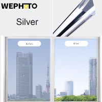 ราคา WEPHOTO ฟิล์มหน้าต่างฟิล์มกระจกส่วนตัว One Way ในเวลากลางวันไม่ยึดติดอยู่กับที่ควบคุมความร้อนกันแดดป้องกันสะท้อนแสง UV หน้าต่างแต้มสีสำหรับบ้านและสำนักงาน (17865332650)