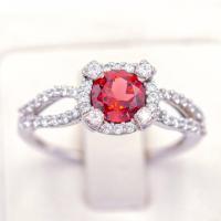 ราคา Lucky Gems แหวนพลอยล้อม ก้านคู่ เงินแท้92 5 เพชร CZ เกรด Premium เล่นไฟดี ชุบทองคำขาว LPL414 (18277070165)