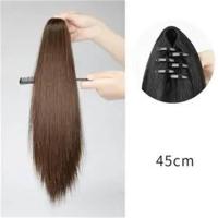 ราคา กิ๊บหนีบผมหยักสั้นตรงหางม้าต่อผมผมต่อผมหางม้าสังเคราะห์สำหรับผู้หญิงแฮร์พีชผมหางม้าร้าน AKULA (21347693455)