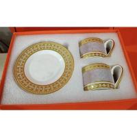 ราคา H New European Style 2Cups and 2Saucers Set Multi style Ceramic Coffee Cup and Saucer Set with Gift Box (19541859510)