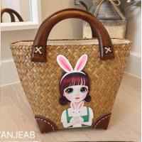 ราคา กระเป๋ากระจูดขนาด 6 8 นิ้วงานหูไม้ มุม ไม่มีซับ งานจริงสวยมาก (19499626997)