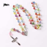 ราคา Jilan สีทองลูกปัดกุหลาบสร้อยคอกางเขนคุณภาพสูงลูกปัดกุหลาบสีทองสร้อยคอกุหลาบทองจี้กางเขนเครื่องประดับคาทอลิก (12296692202)