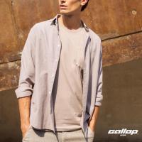 ราคา GALLOP OXFORD CASUAL SHIRT เสื้อเชิ๊ตแขนยาว ผ้า OXFORD รุ่น GW9030 สี Neutral Grey เทา (18480578744)