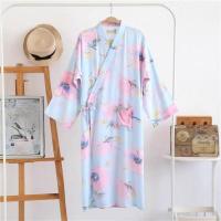 ราคา ฤดูร้อนเรยอนชุดนอนสตรีญี่ปุ่นบางกิโมโนJinbeiยาวชุดนอนชุดนอนผ้าฝ้ายผ้าไหมเสื้อผ้าหน้าแรกเหงื่อหวด (20970132008)