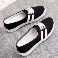 ราคา CODcaizhu45 READY STOCK New white canvas womens shoes sneakers ulzzang Korean style autumn versatile student leisure cloth shoes (19713730070)
