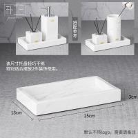 ราคา ถาดวางสบู่ห้องน้ำหินอ่อนของโรงแรมอุปกรณ์ในห้องน้ำแผงจอแสดงผลเครื่องประดับวงกลมสีขาว (19769897708)