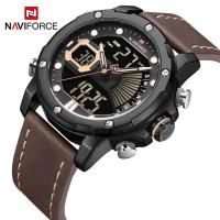 ราคา Naviforce 9172 ผู้ชายนาฬิกาหรูแฟชั่นกีฬาควอตซ์นาฬิกาข้อมือกันน้ำหนังสายนาฬิกาข้อมือ (934624973)