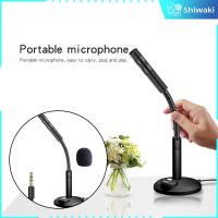 ราคา Shiwaki USB 3 5mm Mini Condenser Microphone Mic for PC Computer Desktop Gaming Chat (20840906050)