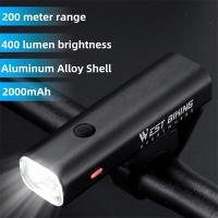ราคา ไฟหน้าจักรยาน400LM แบบตะวันตกกันน้ำแฮนด์ไฟหน้ารถจักรยานด้านหน้าโคมไฟ USB ชาร์จได้ไฟฉายแถบเรืองแสงติดแขนสำหรับกลางคืน (19235060835)