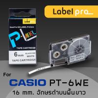 ราคา เทป พิมพ์ อักษร ฉลาก เทียบเท่า Label Pro สำหรับ Casio XR 6WE1 XR 6WE1 PT 6WE XR 6YW1 XR 6YW PT 6YW 6 มม อักษรดำบนพื้นขาว อักษรดำบนพื้นเหลือง 8M by Office Link (14035152794)