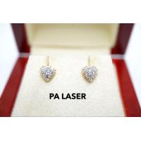 ราคา ต่างหูเพชรทรงหัวใจสวยไฟดีเคลือบทองแท้100 พรัอมใบรับลองสินค้า (17455721550)