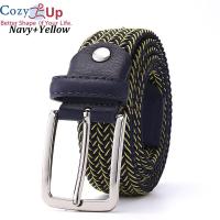 ราคา Cozy Up 120เซนติเมตร 3 3เซนติเมตรเข็มขัดยืดหยุ่นสำหรับผู้ชายกอล์ฟเข็มขัดหนังชายผ้าใบยืดถักเข็มขัดเอวยางยืด (4412428878)