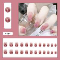 ราคา พร้อมส่ง เล็บปลอมสำเร็จรูป เล็บปลอมกันน้ำ เล็บปลอมสำเร็จรูปกล่องละ 24 ชิ้น เล็บปลอมทาสีแล้ว เล็บปลอมสำเร็จรูป อุปกรณ์ทำเล็บ (15821751325)