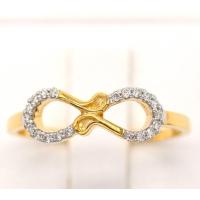 ราคา Happy Jewelry แหวนเพชรของแท้ แหวนอินฟินิตี้ ฝังเพชรด้านข้าง ทองแท้ 9k 37 5 ขายได้ จำนำได้ ME780 (16951124210)