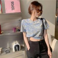 ราคา X style เสื้อยืดแขนสั้นหลวมพิมพ์ลายมัดย้อม (16453564466)
