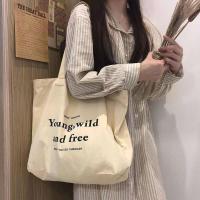 ราคา JENL Ready Stock Canvas Tote Bag Shoulder Bag Women S Large Capacity Canvas Bag กระเป๋าผ้าฝ้าย (16535610379)