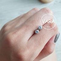 ราคา ต่างหูเงินแท้ชุบโรเดียม คงทน ไม่แพ้ ไม่ดำ ทรงหนามเตยประดับ ต่างหูเพชร Cz ขนาด 4 กับ 6 mm Vara Shop เงินแท้925 บริการเก็บเงินปลายทาง (16006658972)