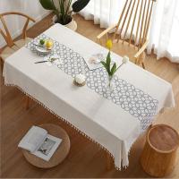 ราคา ใหม่ปักผ้าปูโต๊ะโพลีเอสเตอร์เลียนแบบผ้าฝ้ายผ้าลินินที่เรียบง่าย Ins สี่เหลี่ยมปักผ้าปูโต๊ะโต๊ะกาแฟผ้าปูโต๊ะ (15978789695)