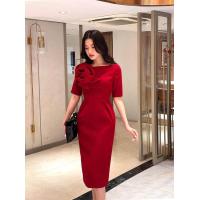 ราคา พร้อมส่งS 2XL HISO ชุดเดรสสีแดง ชุดเดรสสาวอวบ ชุดเดรสใส่วันคริสต์มาส ชุดเดรสใส่วันตรุษจีน ชุดเดรสคลุมเข่า ชุดเดรส เดรสสีแดง เดรสแฟชั่น แฟชั่นสาวอวบ (21190719891)