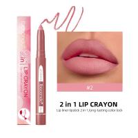 ราคา Ibcccndc 12สีลิปมัน Longlasting ลิปสติกสีสูงและดินสอเขียนขอบปากเคลือบแบบมืออาชีพปากกาลิปสติกกันน้ำ Charming ผู้หญิงลิปสติกแต่งหน้าคอนทัวร์ดินสอเขียนขอบปากที่มีเหลาดินสอ 1ชิ้น (19808373249)