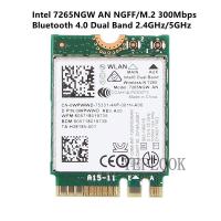 ราคา การ์ดไร้สาย Intel ระบบไร้สาย N 7265 7265NGW M 2 NGFF สายคู่2 4 Ghz 5GHz 802 11a G n 300Mbps บลูทูธ4 0ไวไฟ CN OWPWWD ตัวแปลงเครือข่าย BT4 0 (19462848465)