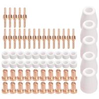 ราคา 65Pcs Plasma Cutter Tip Electrodes Nozzles Kit Consumable Accessories for PT31 30 40 50 Plasma Cutter Welding Tools (16186808122)