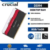 ราคา Crucial 8GB DDR4 Ballistixหน่วยความจำเกมส์ PC 1 2V หน่วยความจำสำหรับเดสก์ท็อป16GB 2666MHz 3200MHz 3600MHz DIMM (20928159651)