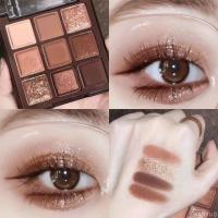 ราคา New Nine color Eyeshadow Palette Rose Pink Color Pearly Matte Glitter Eyeshadow Shiny Eye Shadow Long lasting Eye Makeup (20682682168)
