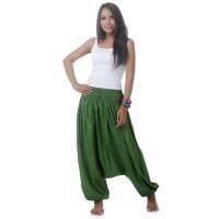 ราคา กางเกงแขก กางเกงแม้ว กางเกงม้ง กางเกงอลาดิน กางเกงฮาเร็ม จั๊มสูท กางเกงจินนี่ Green Hippie Harem Aladdin Genie Pants (668476)