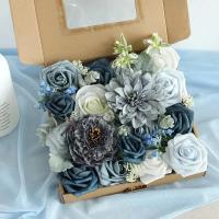 ราคา ดอกไม้ปลอมไหมเทียมดอกกุหลาบสีชมพูสำหรับการตกแต่งบ้านงานปาร์ตี้แต่งงานในสวนงานฝีมือแบบทำมือเครื่องประดับพวงดอกไม้ช่อดอกไม้ (21170868822)