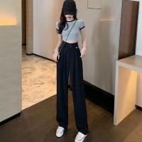 ราคา กางเกงขากว้างเอวสูงทรงหลวม กางเกงเอวสูง สาวออฟฟิศ ใส่ทำงาน กางเกงขายาว กางเกงเอวสูง กางเกงใส่ทำงาน ดีไซน์เรียบ (9714404077)