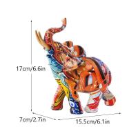 ราคา รูปแกะสลักเรซินสีสันสดใสพิมพ์ลายช้างเครื่องประดับศิลปะสมัยใหม่อุปกรณ์ตกแต่งบ้านสำนักงานบ้านฮวงจุ้ย (21171025405)