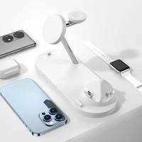 ราคา แท่นชาร์จไร้สายแม่เหล็ก5ใน1ไฟ LED สำหรับ iPhone 15 14 13 PRO MAX Apple Watch 8 7 airpods ชาร์จเร็วแท่นชาร์จ (21171158116)