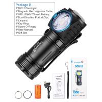 ราคา TrustFire MC12 EDC ไฟฉาย LED ที่มีประสิทธิภาพ1000Lumens แม่เหล็กชาร์จไฟฉายคาดศีรษะ XP L HI Camping ไฟฉายแสงแฟลช (21170674647)