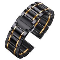 ราคา สำหรับ Huawei Smart Watch GT2 watch 2pro Samsung watch สายนาฬิกา สายเซรามิคระหว่างสแตนเลส 20mm 22mm สายนาฬิกา (19629151742)