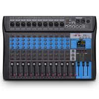 ราคา BOMGE Professional Mixer Sound Board Console 8 Channel Desk System w USB Audio Interface USB B Recording BT Function 99 DSP Effects 48V Phantom Power Stereo DJ Studio FX Steel (20798215401)