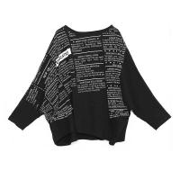 ราคา XITAO T shirt Loose Letter Print Bat Wing Sleeve Women T shirt Top (19664936627)