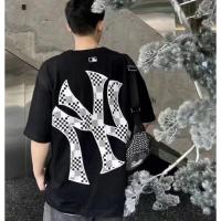 ราคา MLB เสื้อยืดแขนสั้นผ้าคอตตอน Ny สำหรับผู้ชายเสื้อโค้ทผู้ชายเสื้อโค้ทโลโก้ลำลองฤดูร้อนยอดนิยมเสื้อกีฬาแขนครึ่งแขนใส่วิ่งคู่รักของแท้ (20223879779)