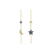 ราคา Duo Bohemian Wind Gold Long Earrings Star Moon Earrings (16611745214)