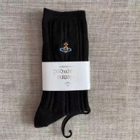 ราคา Vivienne Westwood ถุงเท้าสำหรับผู้หญิงสำหรับคุณแม่ปักลายทางผ้าฝ้ายบริสุทธิ์ดำและขาวสีทึบเรียบง่ายรุ่นพื้นฐานอเนกประสงค์ (20559058760)