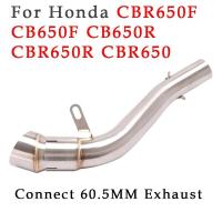 ราคา ท่อเชื่อมกลาง1 61มม สำหรับมอเตอร์ไซค์ฮอนด้า CBR650 CBR650R CB650R 2019 2021 2022 CB 650F CBR650F 2014 2018ไอเสียมอเตอร์ไซค์ (19355564624)