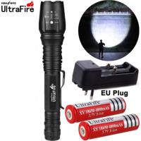ราคา Diyiot READY Original Ultrafire ที่มีประสิทธิภาพซูม90000LM T6ไฟฉาย LED X800ยุทธวิธีทหาร18650ไฟฉายทำงาน (3991086838)