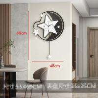 ราคา ตกแต่งห้องนอนนาฬิกาติดผนังรูปพระจันทร์รูปดาวสุดสร้างสรรค์นาฬิกาแขวนผนังแฟชั่นหรูหรา (17578258644)